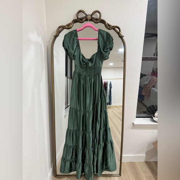 Free People Sundrenched Silk Short Sleeve Maxi Dress - Picture 2 of 5